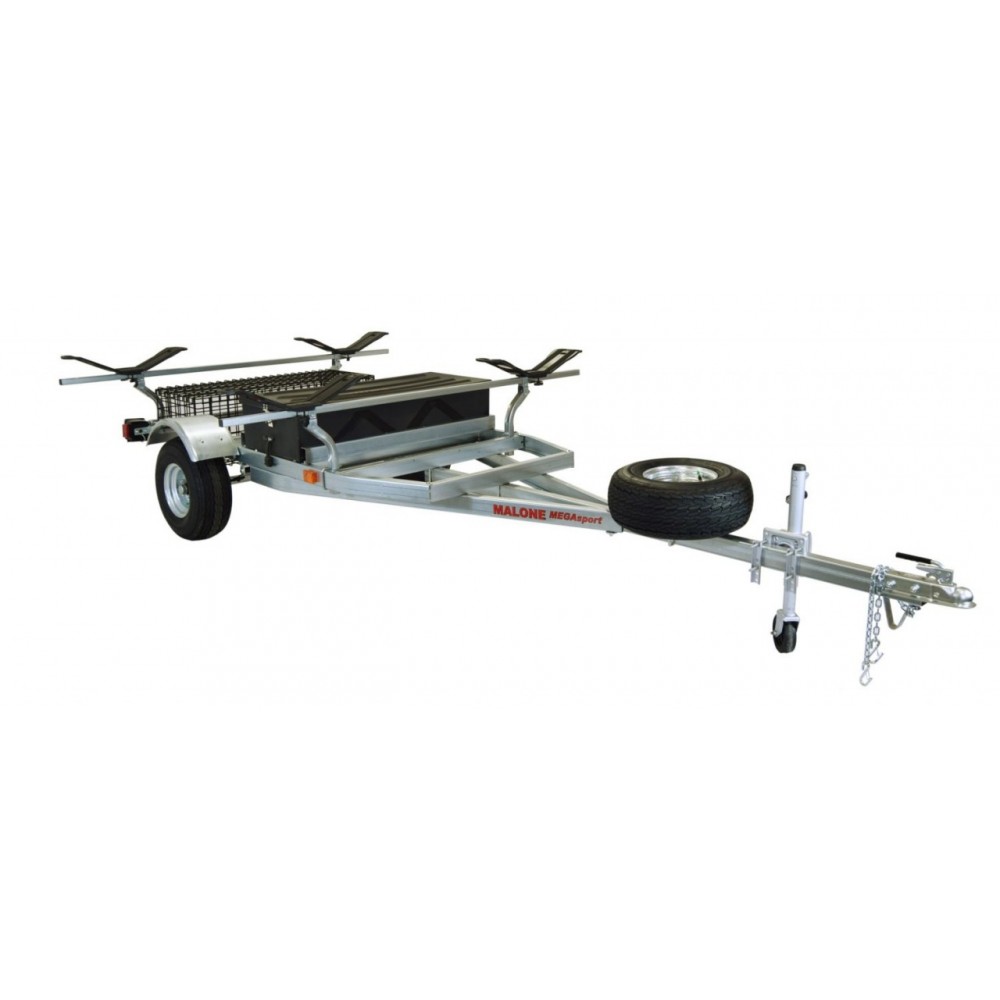 Malone MegaSport 2-Boat MegaWing Trailer Set with Storage