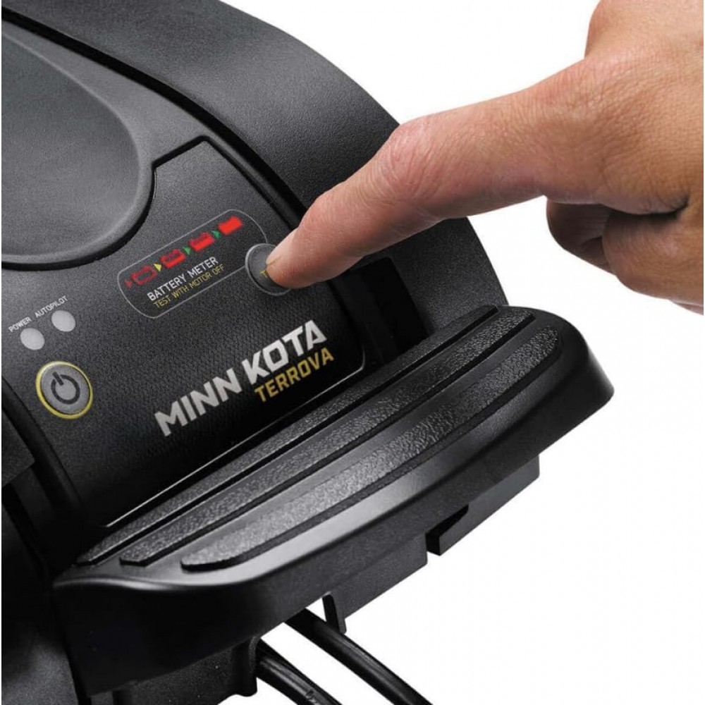 Minn Kota Terrova Moteur à la traîne électrique avec GPS, Spot-Lock – poussée de 36 kg, tige de 152 cm, eau douce