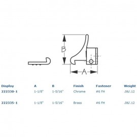 Sea-Dog Cabinet Door Elbow Catches - 222330-1