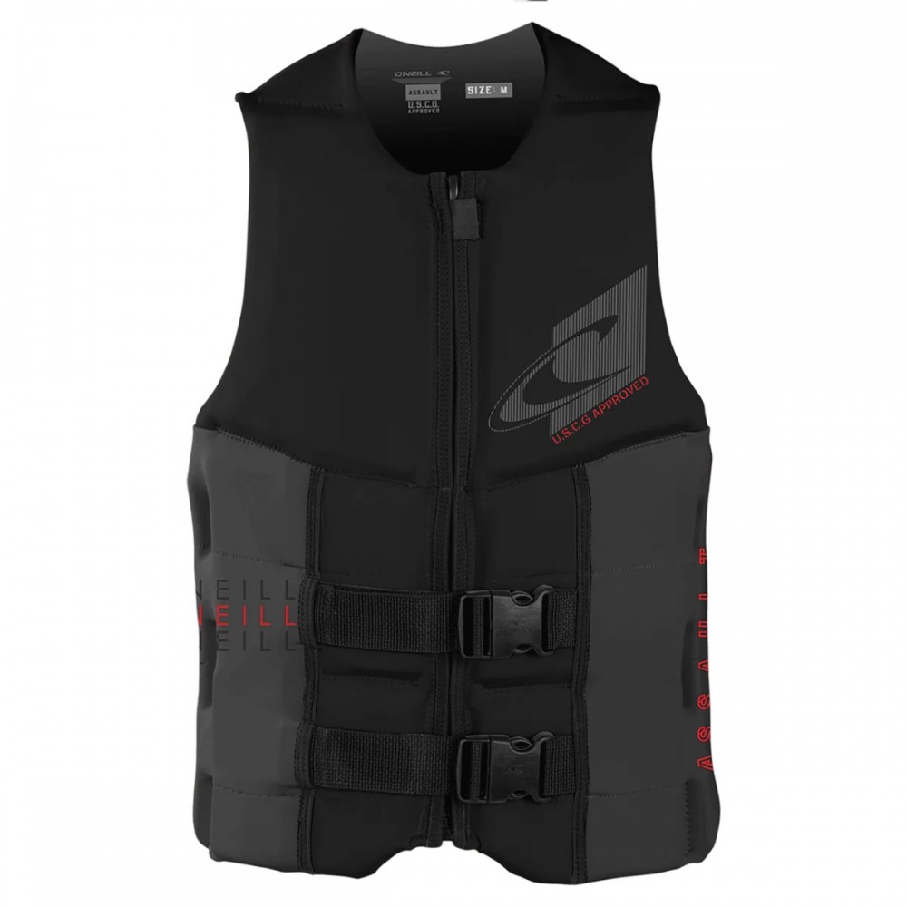 O'Neill Assault CGA Life Jacket in Black/Graphite