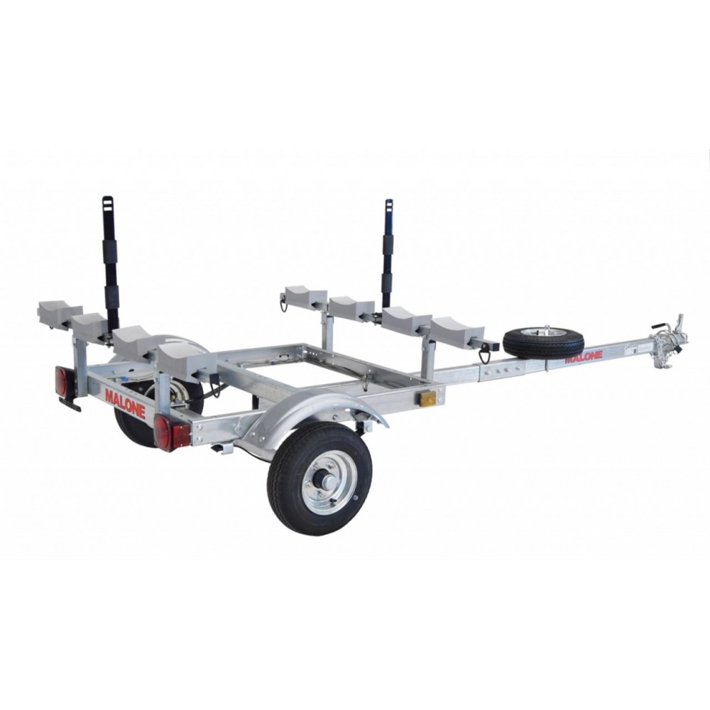 Malone XtraLight L-Rack 4-Kayak Trailer Package