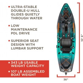 Old Town Sportsman PDL 106 Pedal Fishing Kayak